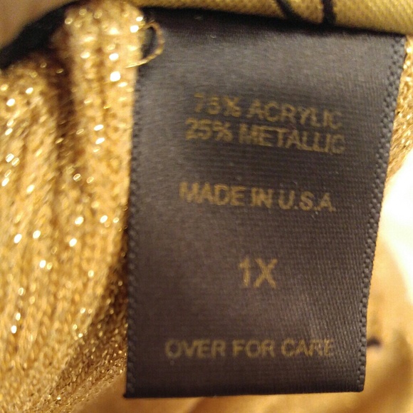 Ashley Stewart Metallic Gold Strapless Top - Picture 5 of 5